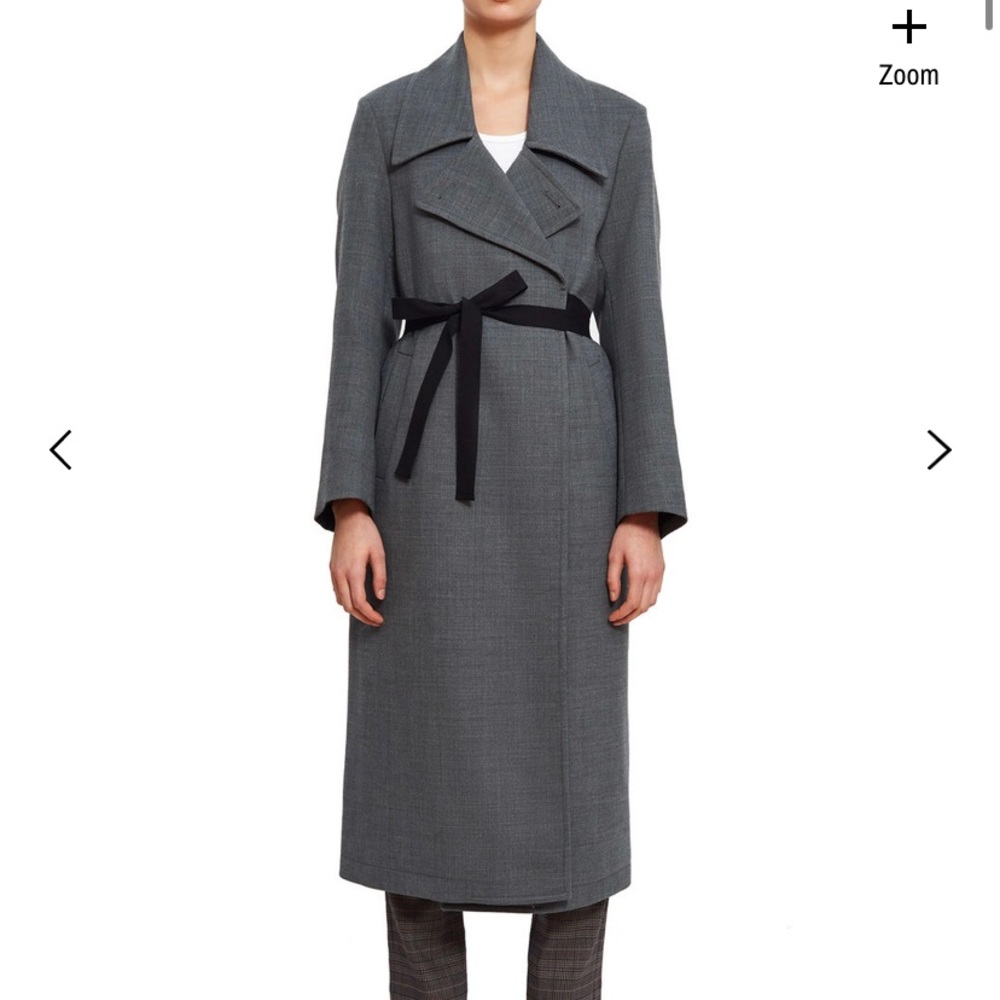 Techno wool trench coat
